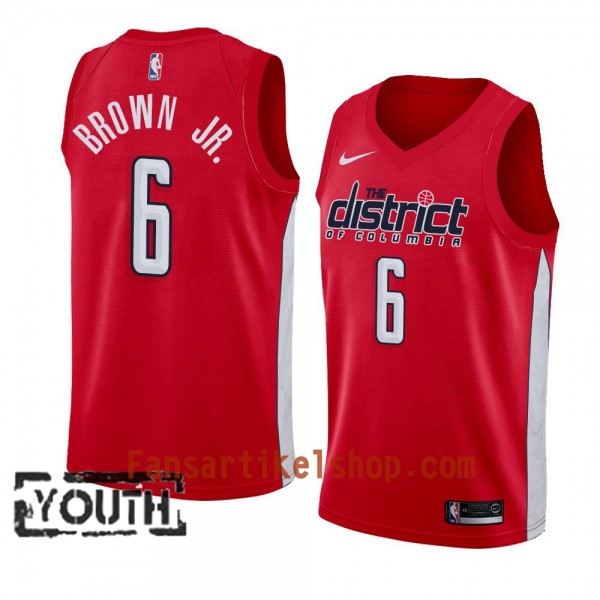 Washington Wizards Trikot Troy Brown Jr. 6 2018-19 Nike Rot Swingman - Kinder Washington Wizards Trikot Troy Brown Jr. 6 2018-19 Nike Rot Swingman - Kinder